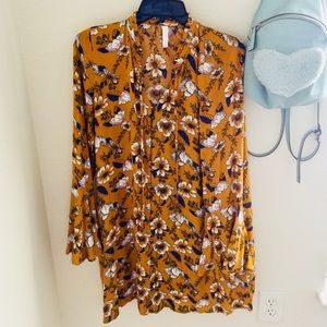Mustard floral dress